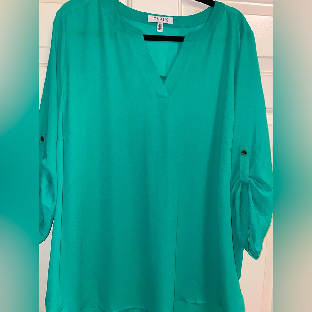 NWT gorgeous green popover women’s top
